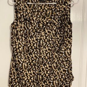 Talbots Silk Leopard Top